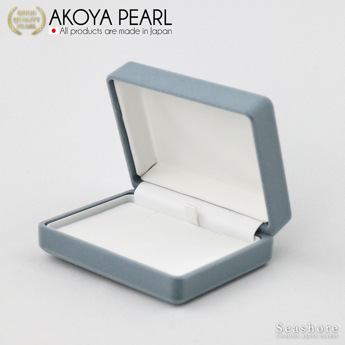 [Natural White] Uncolored Large Akoya Pearl Through Necklace [10-10.5mm] SV925 50cm with Slide Adjuster Chain Semi-Round with Gray Case for Storage (3853)