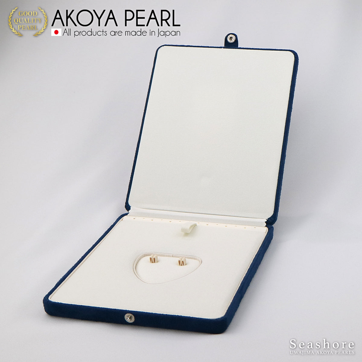 Pearl Keeper Pearl 2-Piece Case Necklace Earrings/Earrings Navy