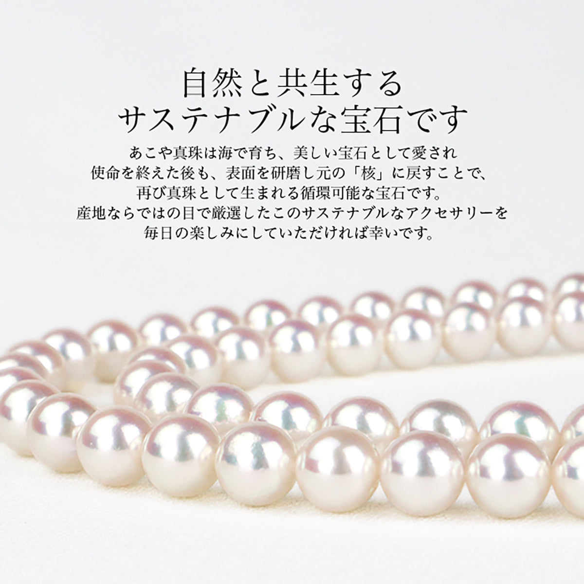 あこや真珠 ５粒 ネックレス ステーション ホワイト 【6.0-6.5mm 